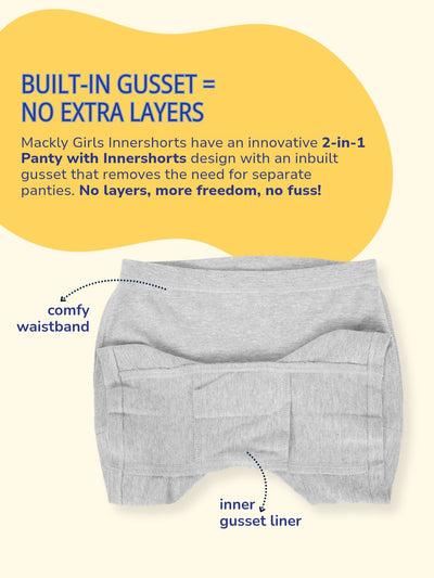 Girls Innershorts, Pack of 6