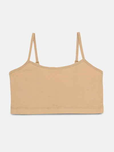 Girls  Spaghetti Trainer Bra, Beige