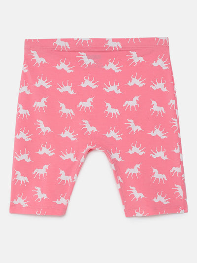 GIRLS INNERSHORTS, PINK AOP/CHARCOAL