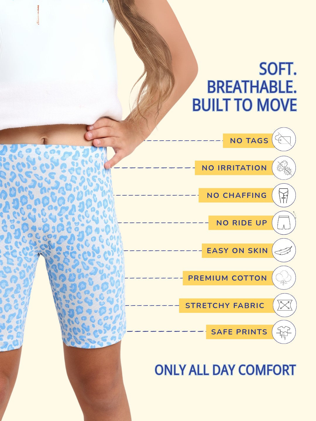 Girls Innershorts, Pack of 6