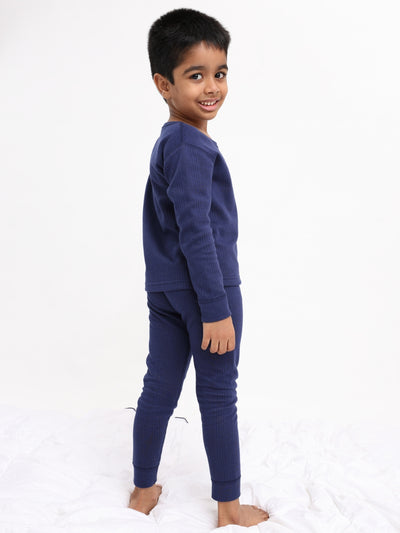 Kids Unisex Thermal Set - Navy Blue