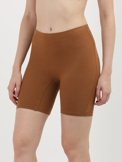 WOMENS INNERSHORTS, KHAKI/PEACH