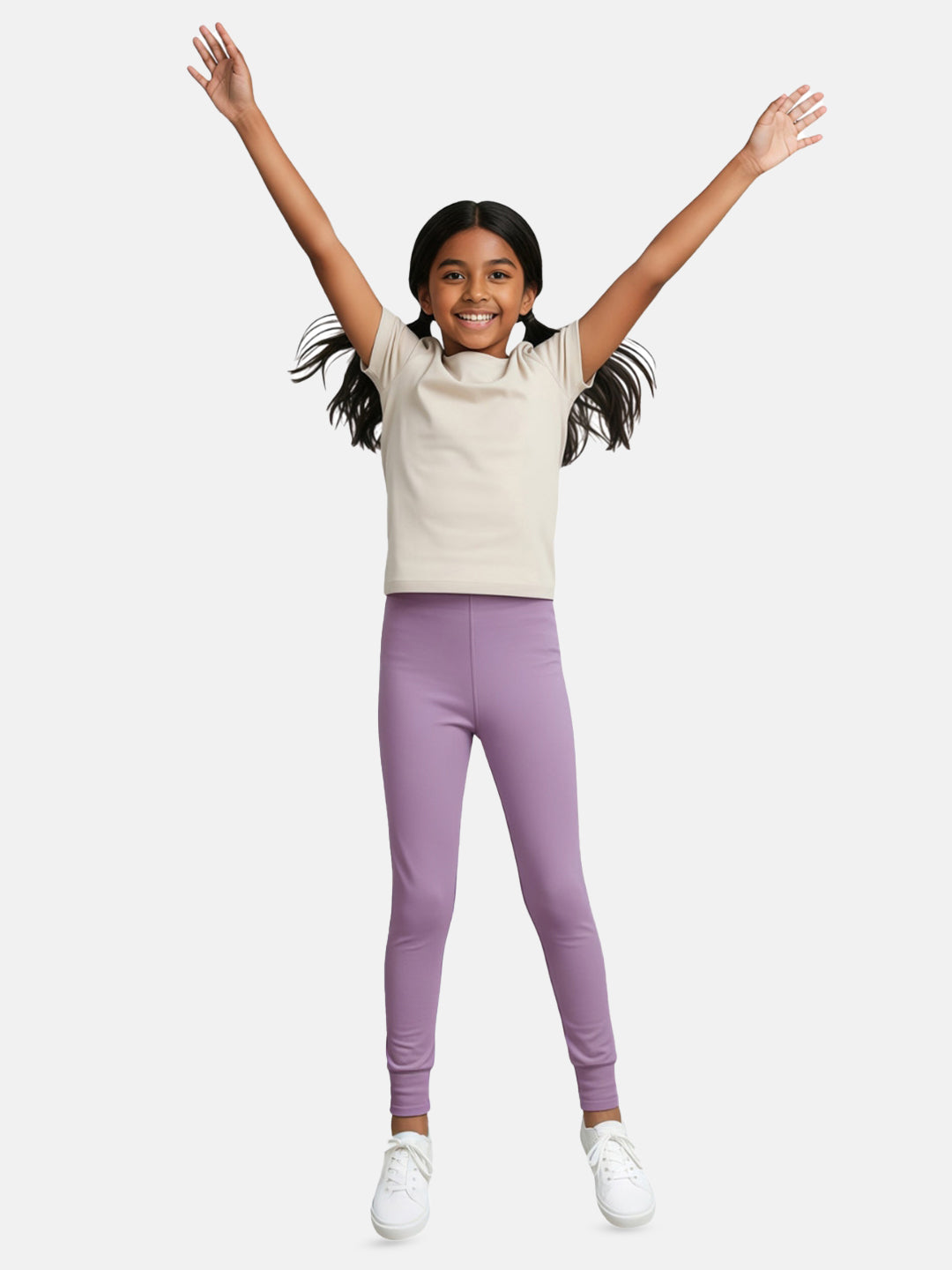 Girls Cotton Leggings - Pack of 2