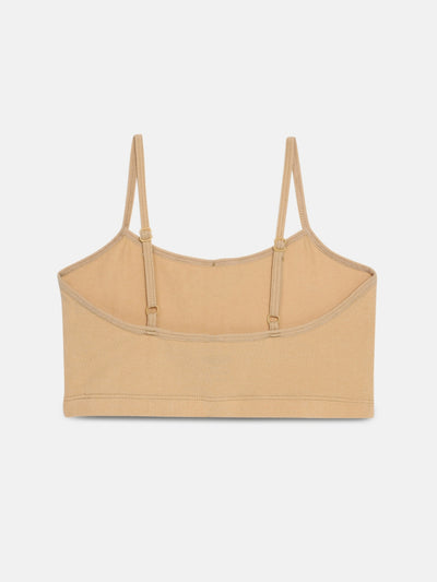 Girls  Spaghetti Trainer Bra, Beige