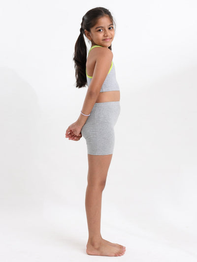 Girls Racer Back Trainer Bra with Innershorts combo set