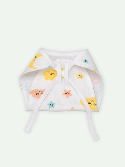 Babyclan Muslin Knotted Jabla Top & Nappy Set - Cloud