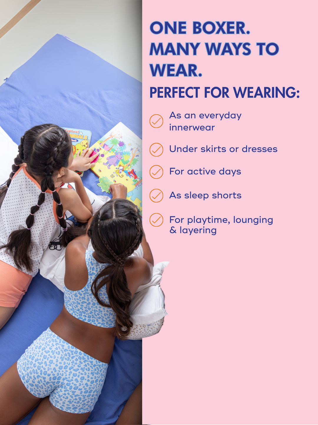 Mackly Girls Boxers - Pack of 3