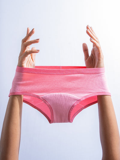 Stay Worry-Free: Mackly Solid Pink Leak Proof Panty