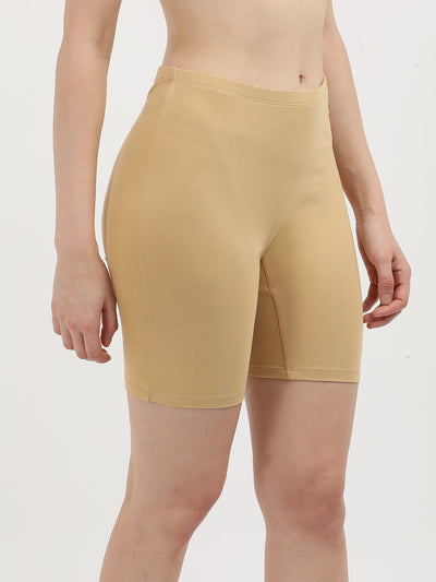 WOMENS INNERSHORTS, KHAKI/PEACH