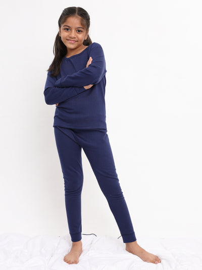 Kids Unisex Thermal Set - Navy Blue