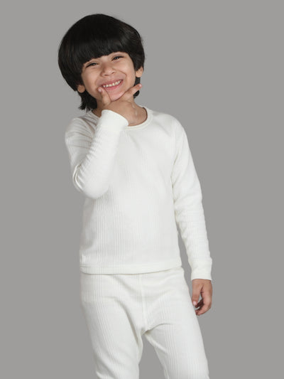 Kids Unisex Thermal Set - Off White