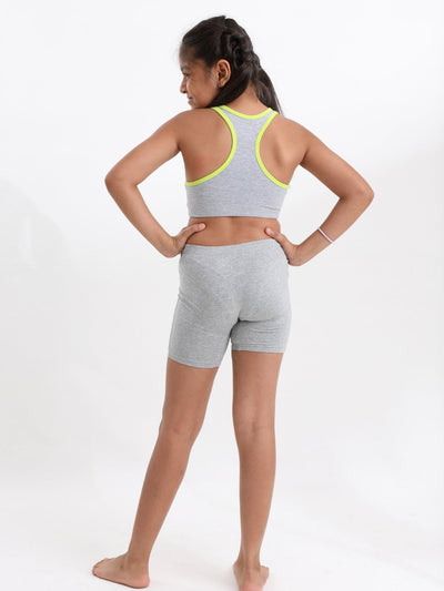 Girls Racer Back Trainer Bra with Innershorts combo set