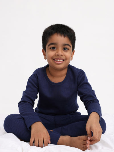 Kids Unisex Thermal Set - Navy Blue