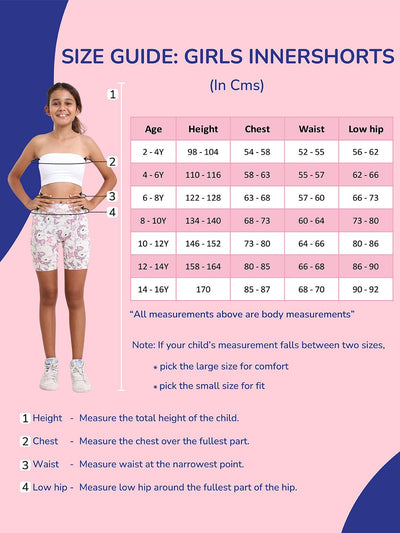 Girls Innershorts, Pack of 6