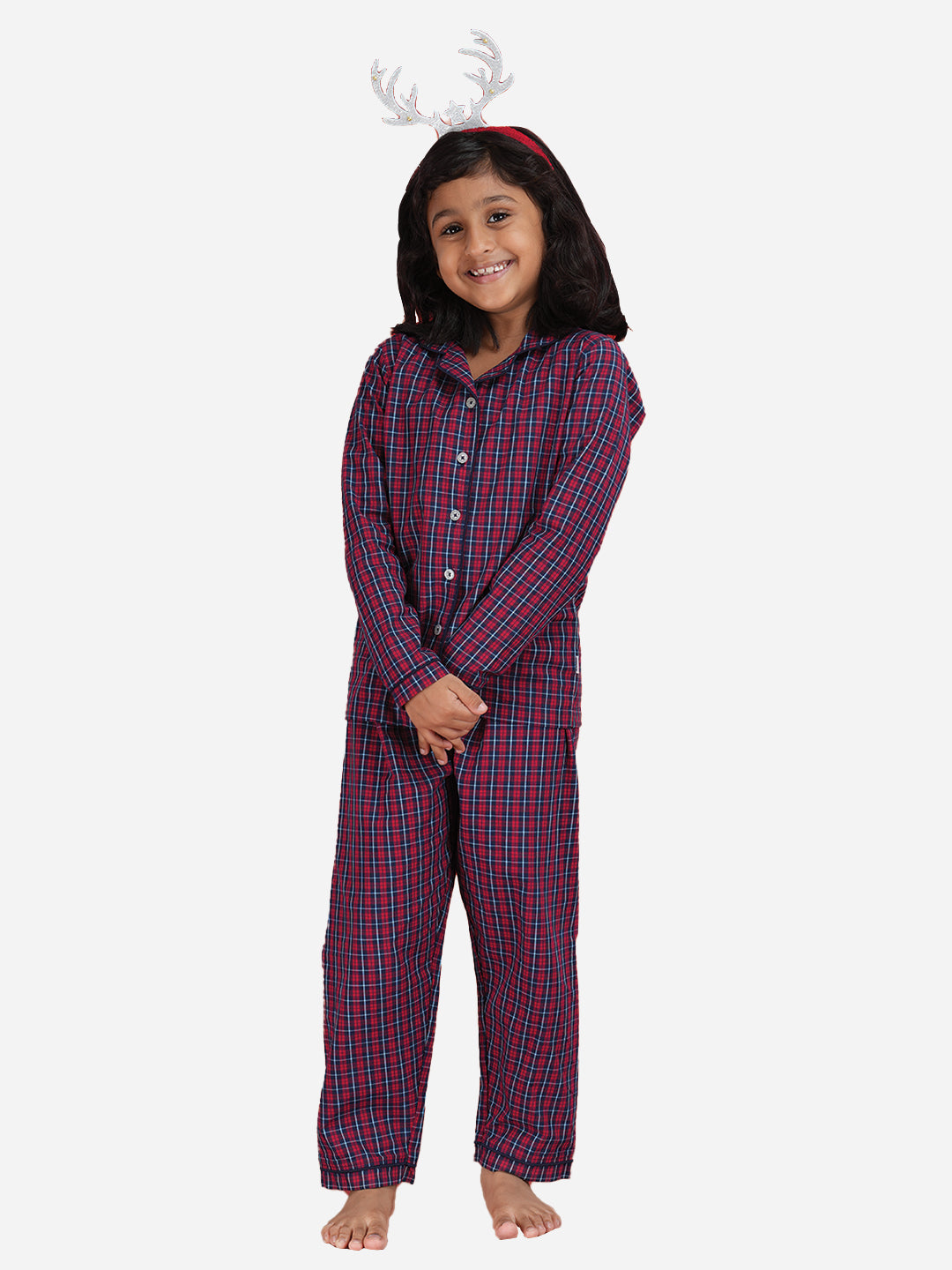 CLASSIC RED CHECKED - KIDS PJ SET