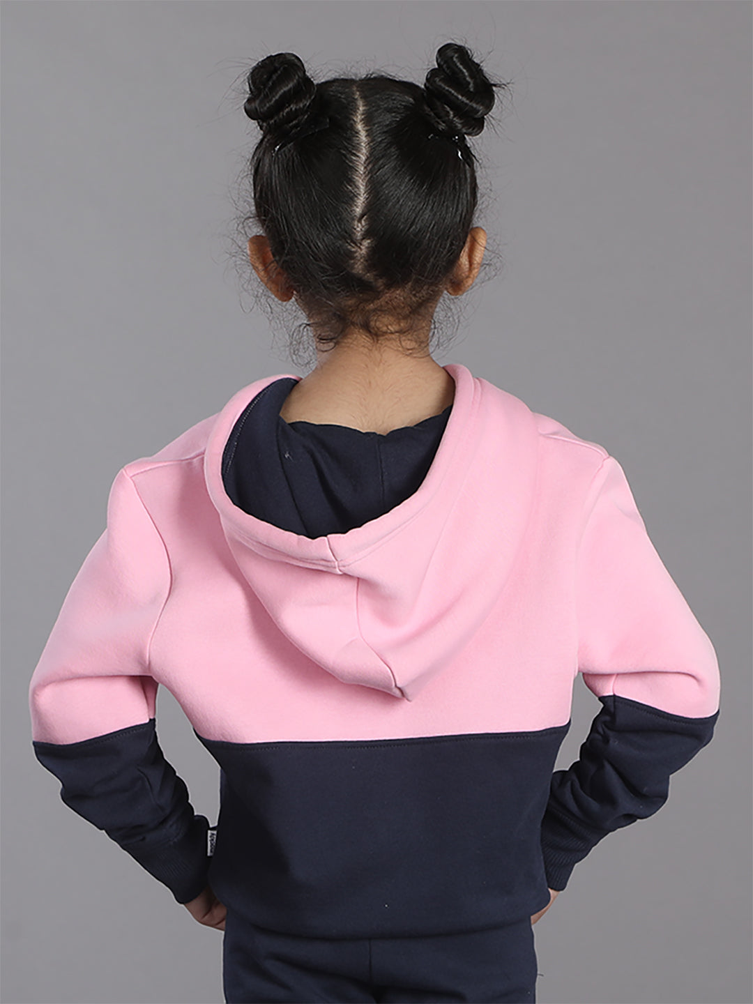 Girls Colorblocked Cut and Sew zipper hoodie