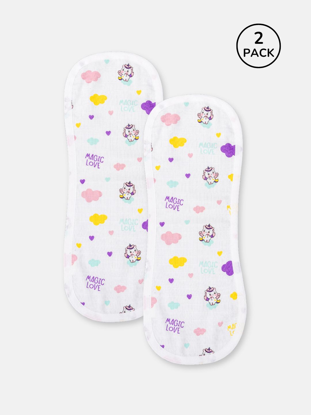 Babyclan Muslin Burp Cloth – Pack of 2 | Soft, Absorbent & Gentle for Newborns