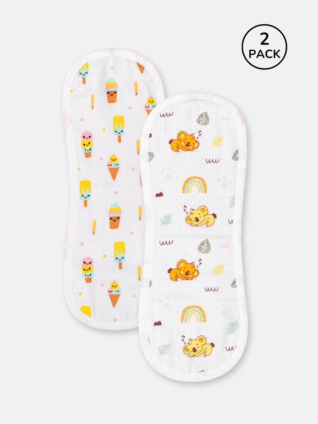 Babyclan Muslin Burp Cloth – Pack of 2 | Soft, Absorbent & Gentle for Newborns
