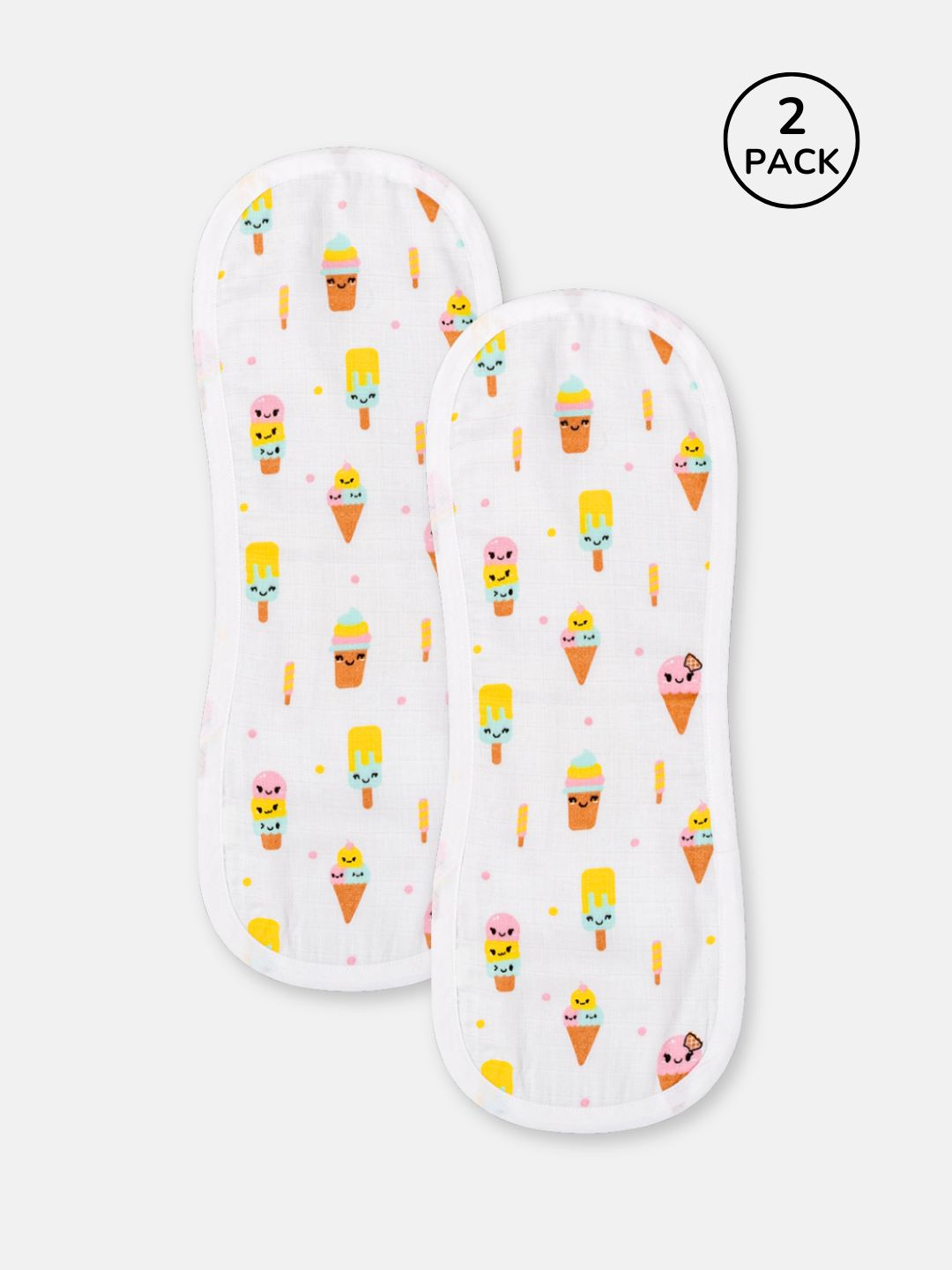 Babyclan Muslin Burp Cloth – Pack of 2 | Soft, Absorbent & Gentle for Newborns