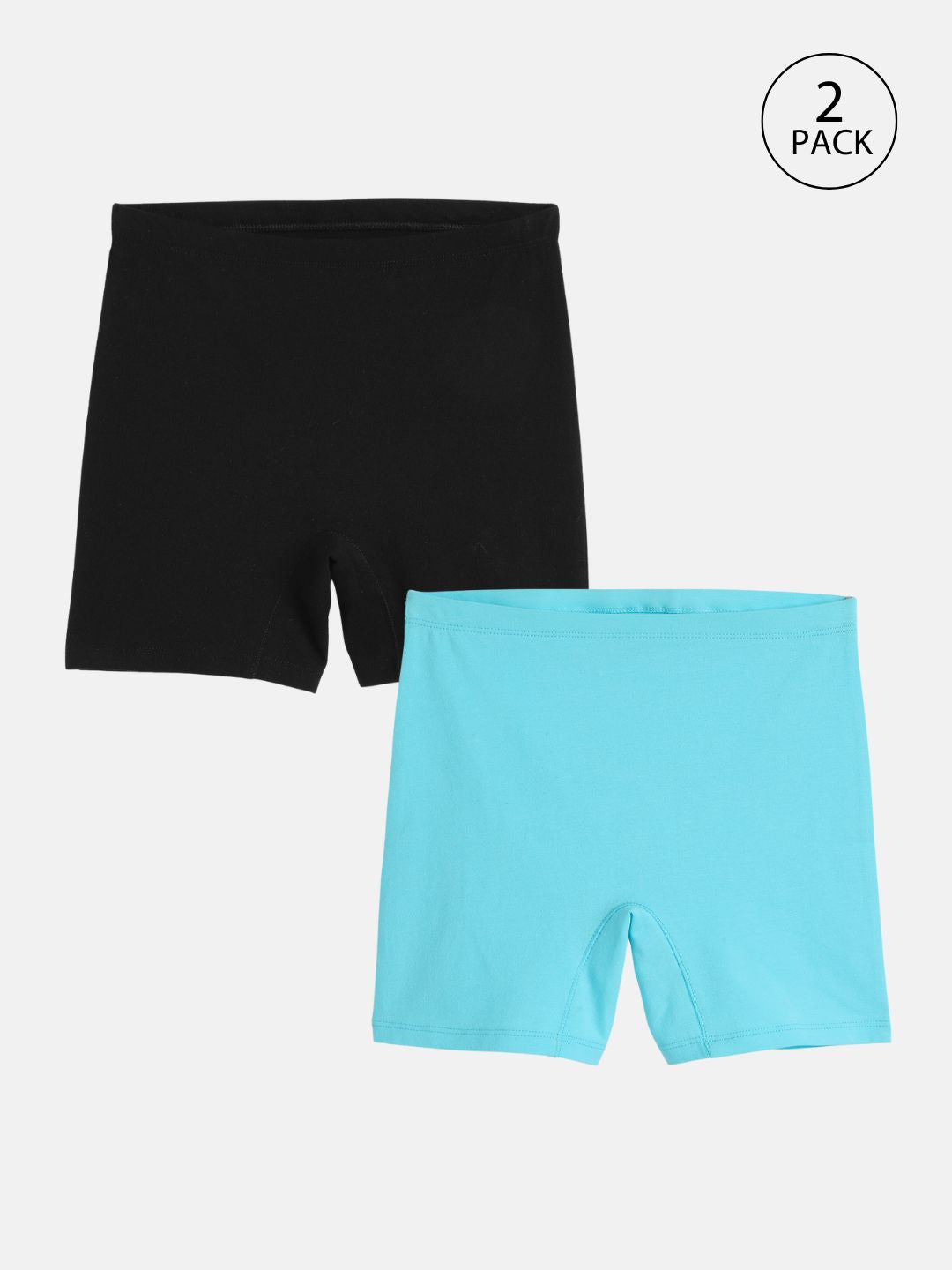 Girls Mini Innershorts – Aqua Blue & Black