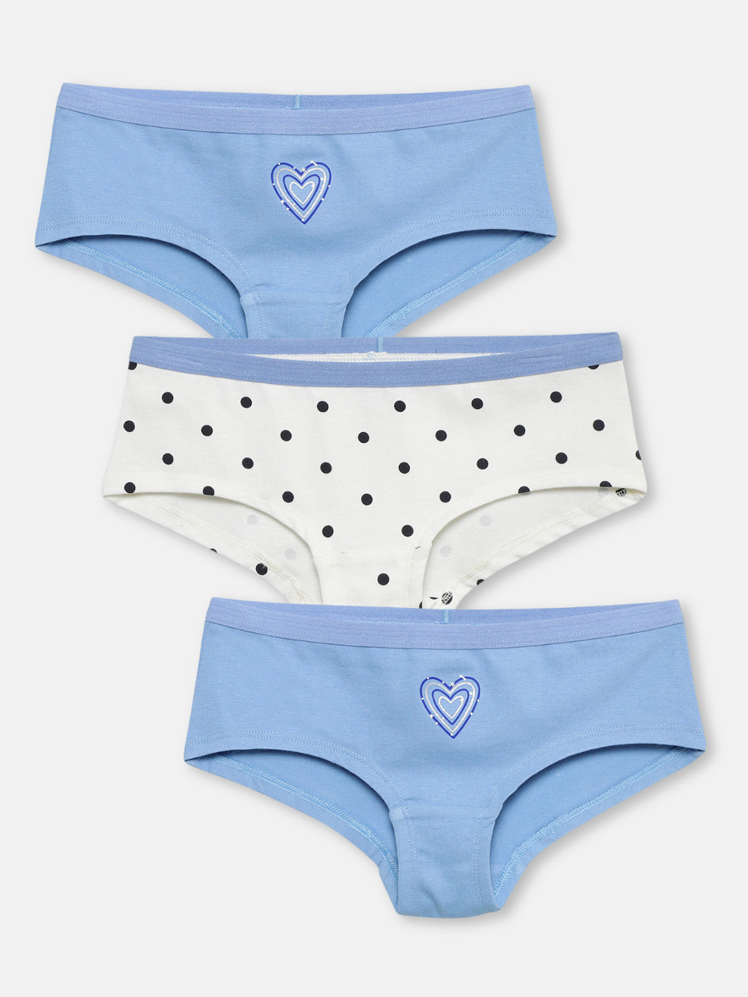 Mackly Girls Printed Cotton Hipster, Pack of 3