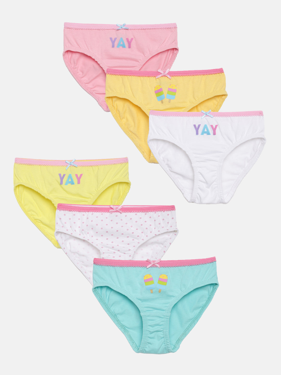 GIRLS BRIEF PACK OF 6