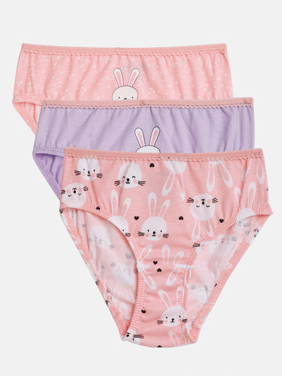 Cute Bunny Brief Combo Girls