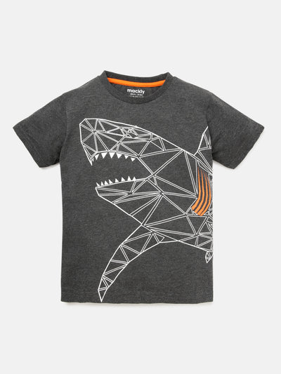 Shark Printed Boys Cotton T-Shirt