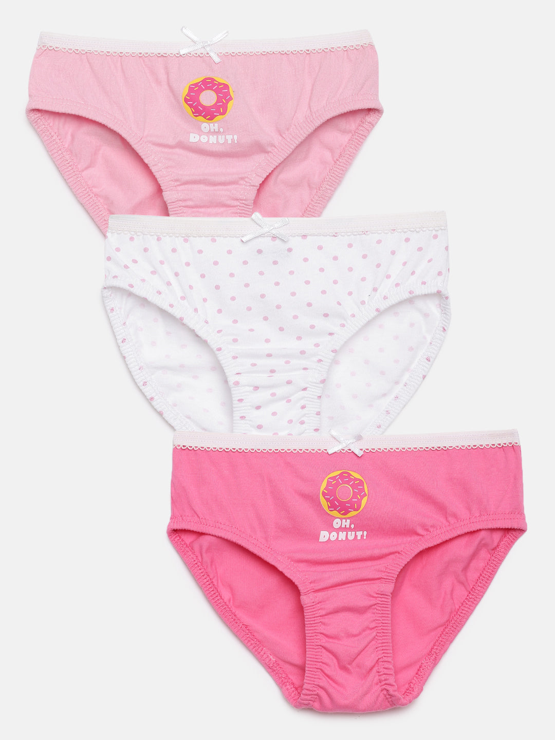 pink and white Kid's Brief for Girls.