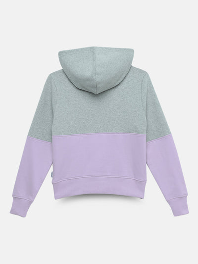 Girls Colorblocked Cut and Sew zipper hoodie