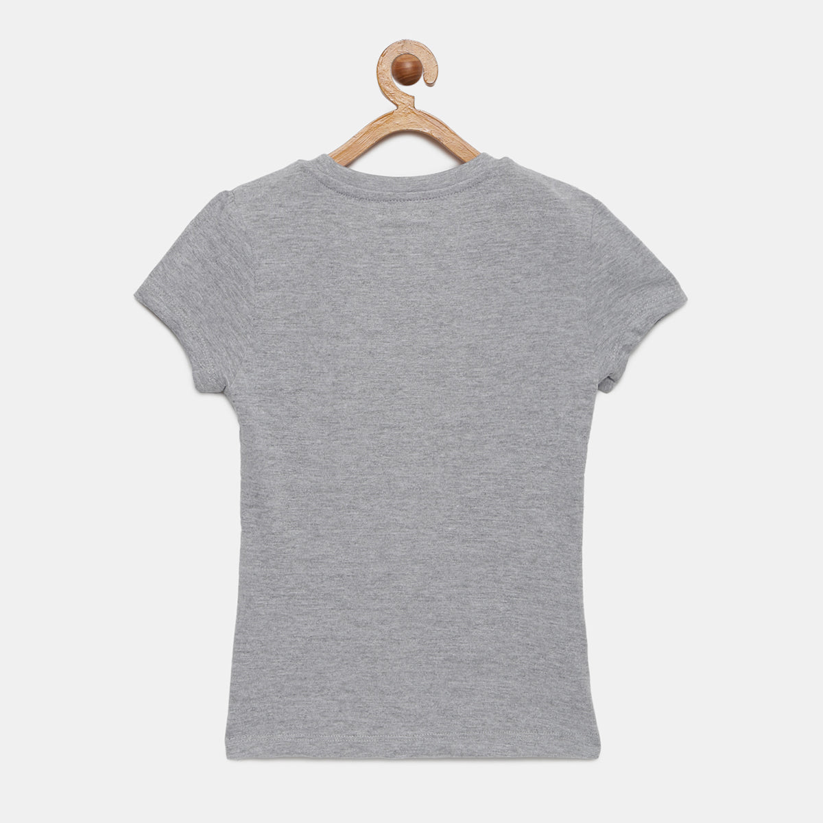 Girls Puff Sleeve Printed Cotton T-Shirt