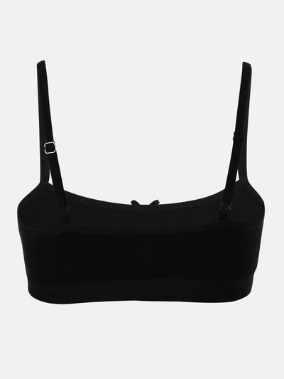 Mackly Non-padded black beginner bra 